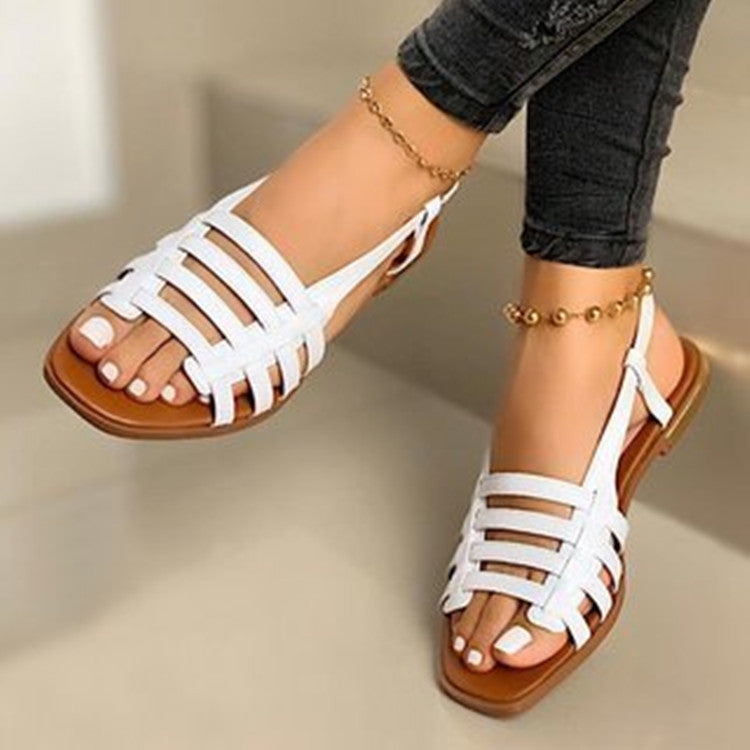 Women's Round Toe Casual Flat Sandals Plus Size 40–43
