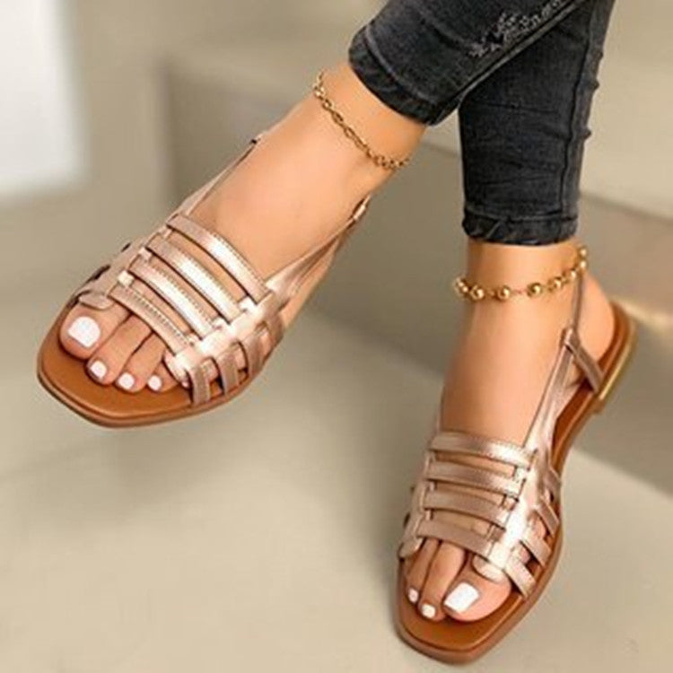 Women's Round Toe Casual Flat Sandals Plus Size 40–43