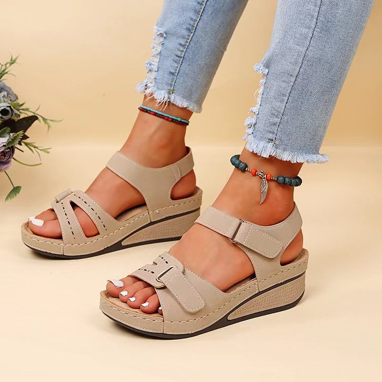 Women's Roman Style Wedge Beach Sandals Plus Size Casual Sandals