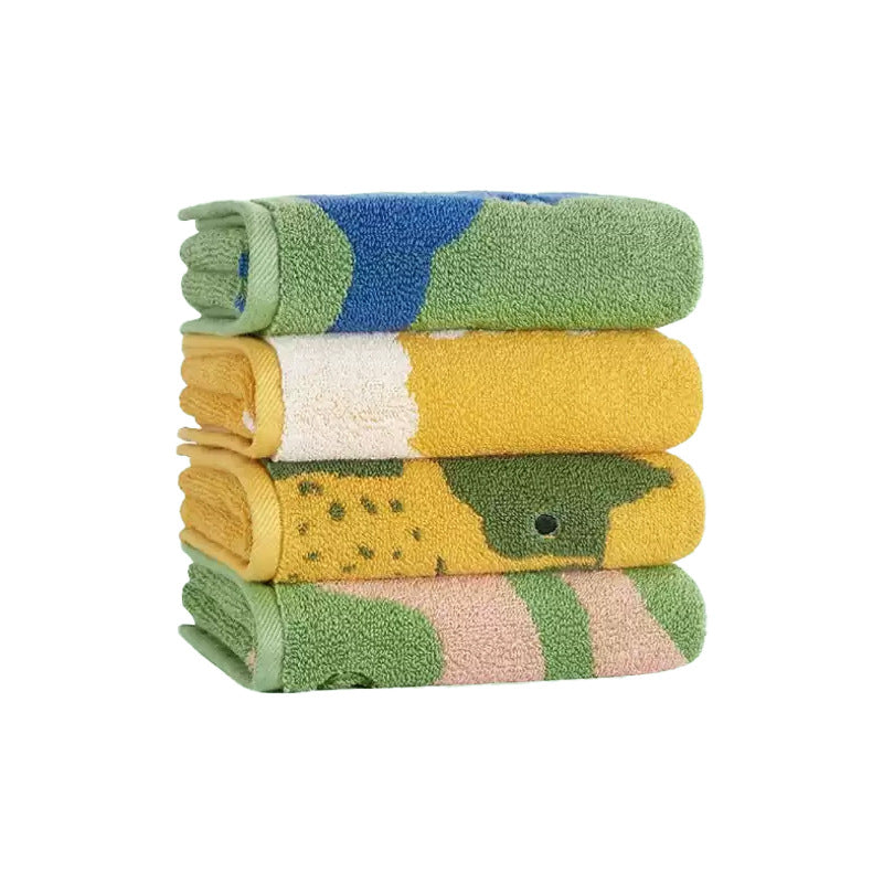 Jacquard Cartoon Cotton Face Towel Soft Absorbent Wash Towel