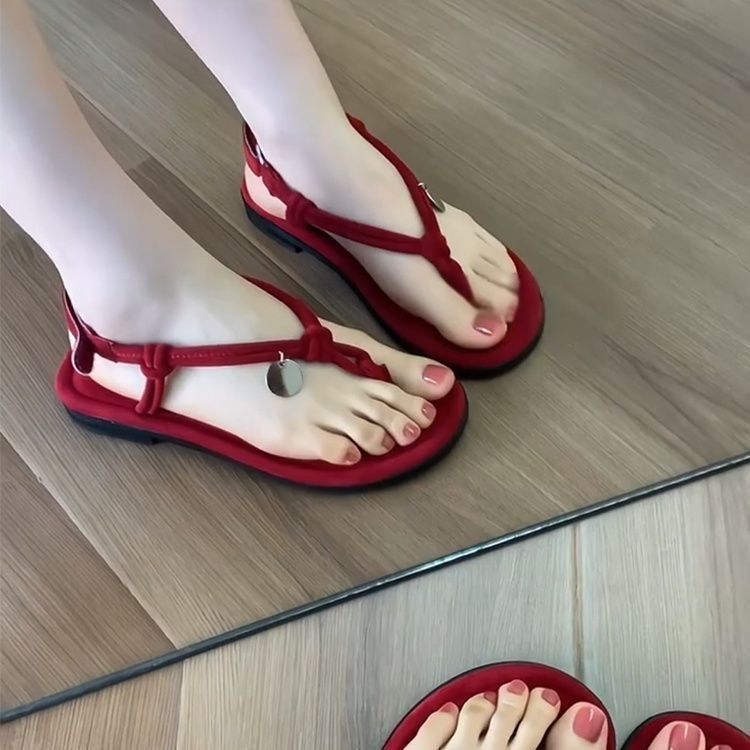 Women's Elegant One-Strap Sandals Vintage Inspired Casual Style