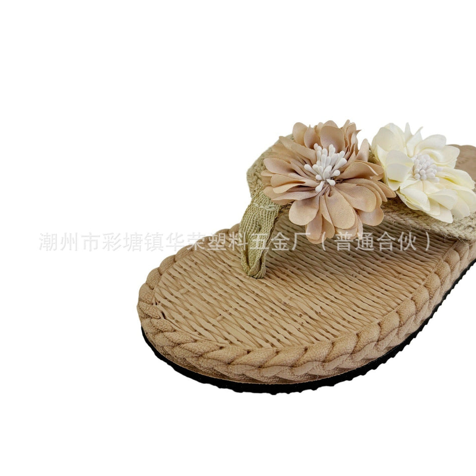 Women's Floral Flat Beach Sandals Non-Slip Casual Summer Style