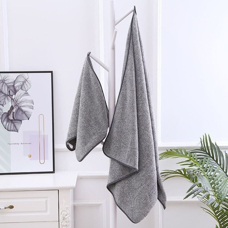 Coral Fleece Bath Towel Set Soft Thick Super Absorbent Towels