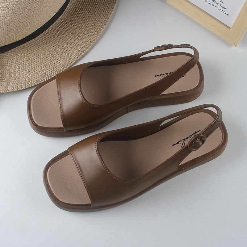 Women's Ultra Soft Thick Sole Peep Toe Sandals Non Slip Casual