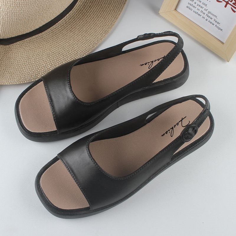 Women's Ultra Soft Thick Sole Peep Toe Sandals Non Slip Casual