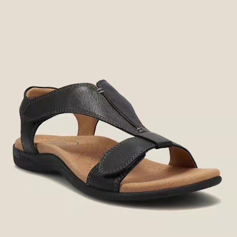 Women's Peep Toe Flat Sandals Plus Size Casual Outdoor Style
