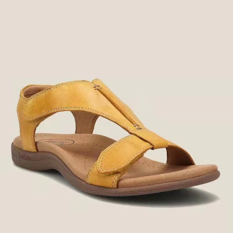 Women's Peep Toe Flat Sandals Plus Size Casual Outdoor Style