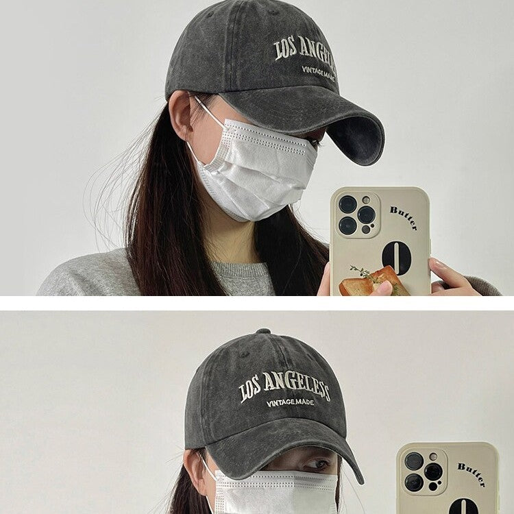 Women's Washed Vintage Baseball Cap Soft Brim Casual Style