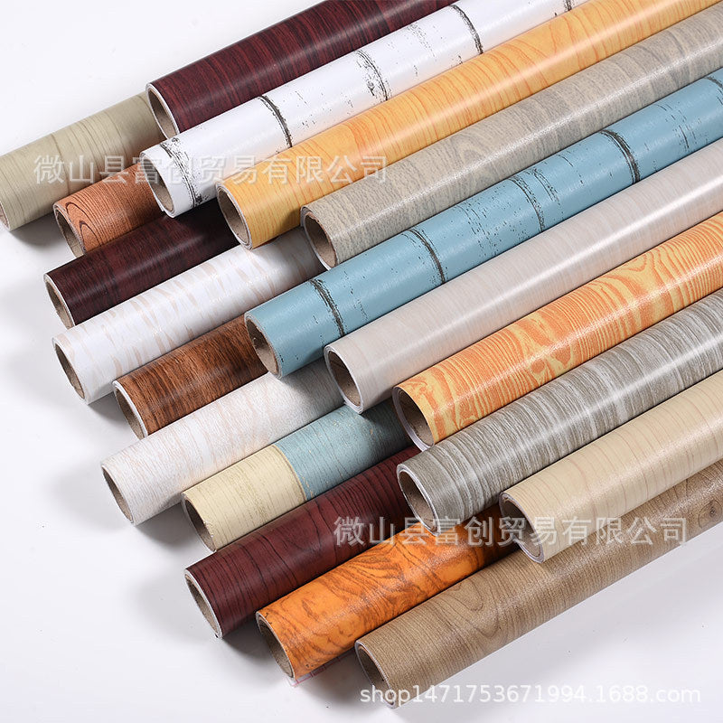 Wood Grain Self-Adhesive Wallpaper for Furniture Renovation