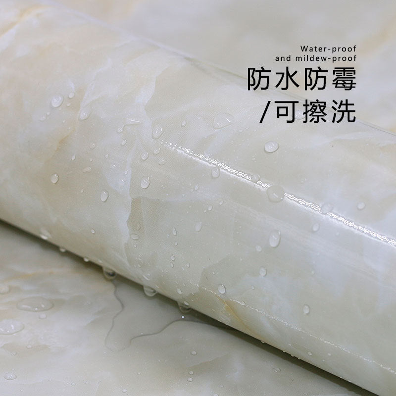 Marble Effect Self-Adhesive Kitchen Wall Sticker Waterproof Film