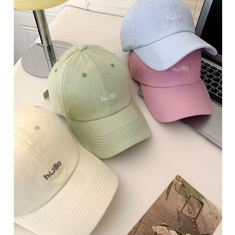 Women's Letter Baseball Cap Korean Style Wide Brim Casual Hat