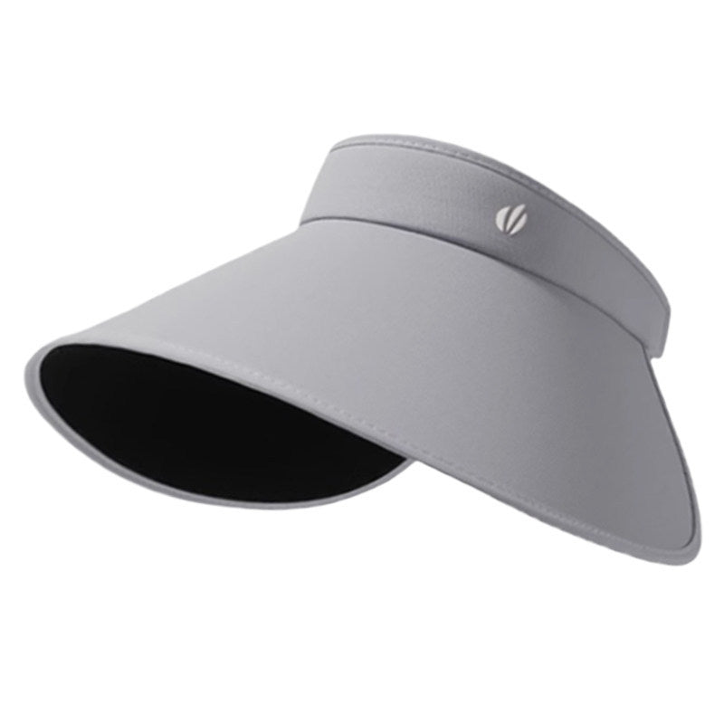 Women's UV Protection Velvet Sun Hat Large Brim Open-Top Black