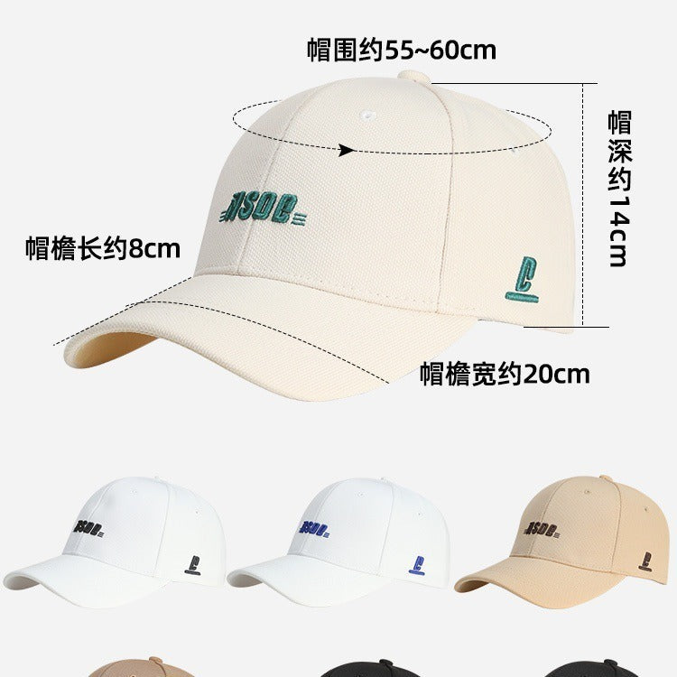 Women's Hard Top Embroidered Baseball Cap Korean Style Sun Hat
