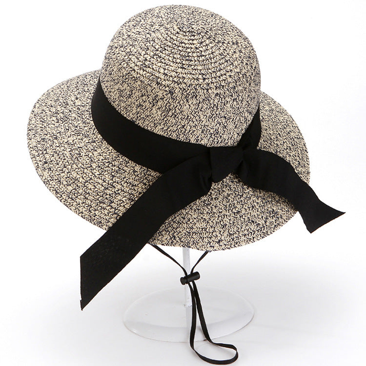 Women's Two-Tone Dome Straw Fisherman Sun Hat