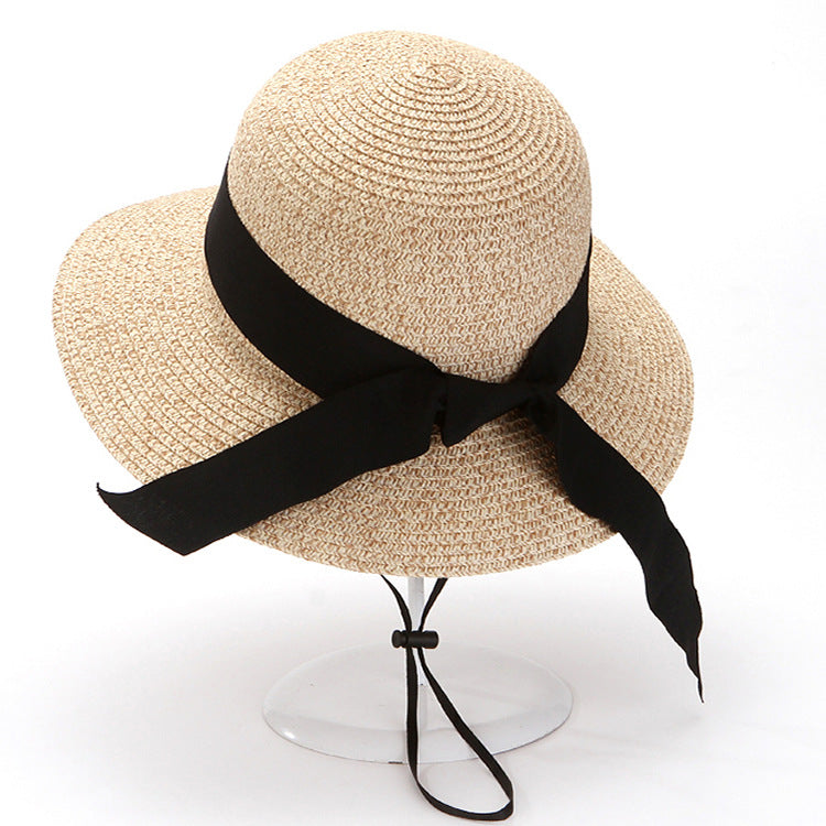 Women's Two-Tone Dome Straw Fisherman Sun Hat