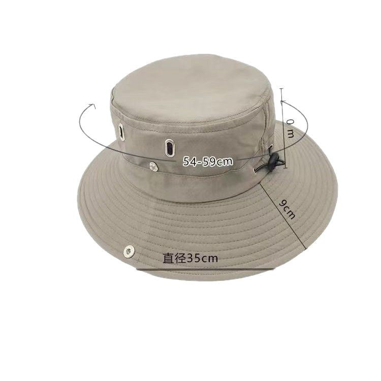 Unisex Wide Brim Outdoor Fisherman UV Protection Sun Hat