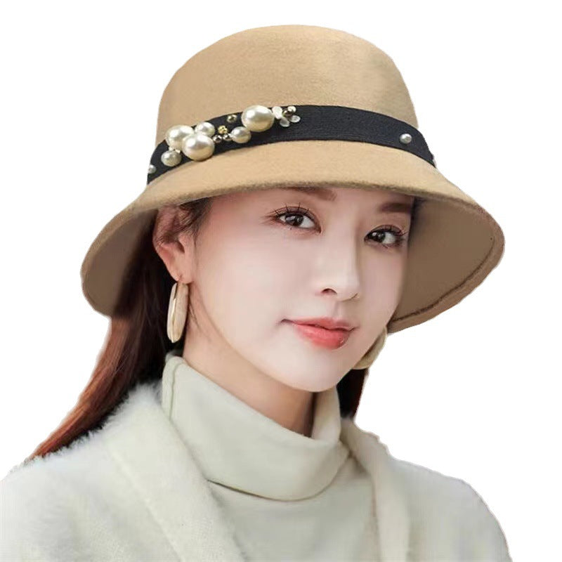 Women's Retro Wool Felt Fisherman Bucket Hat