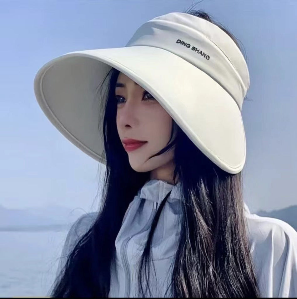 Women's Ice Silk Open-Top UV Protection Cycling Sun Hat