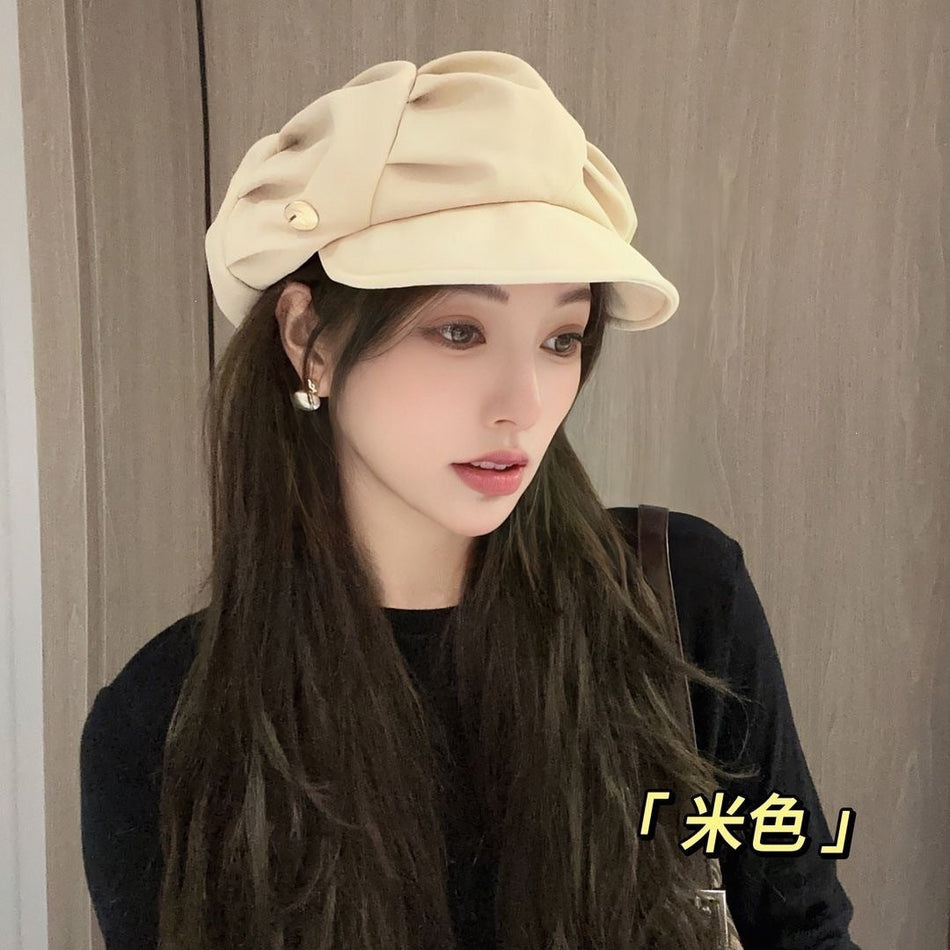 Women's Octagonal Beret Painter Hat for Spring and Autumn
