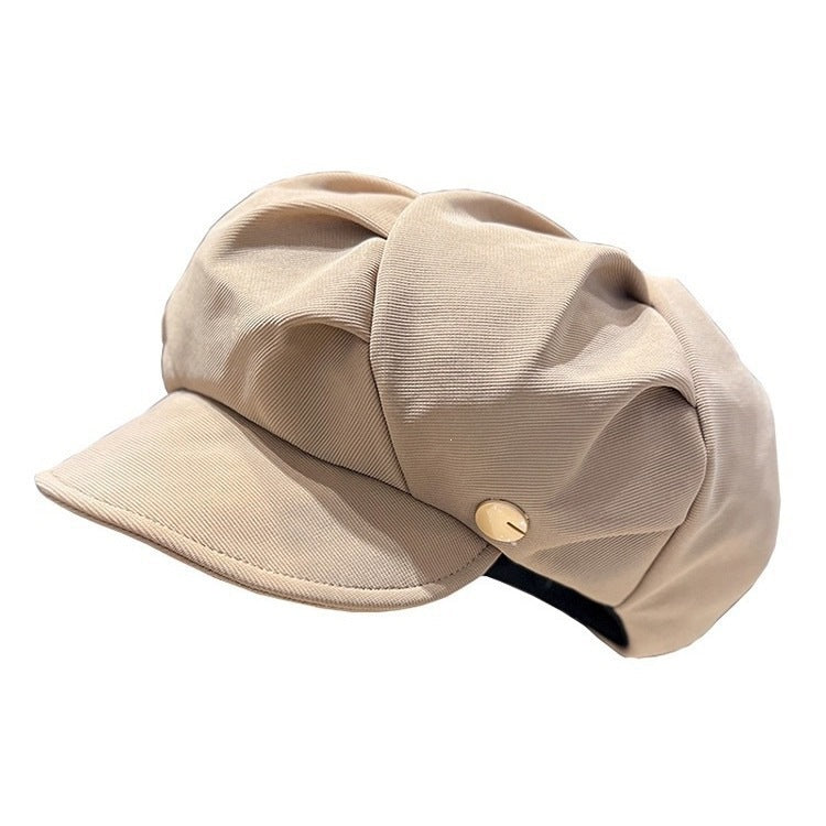 Women's Octagonal Beret Painter Hat for Spring and Autumn