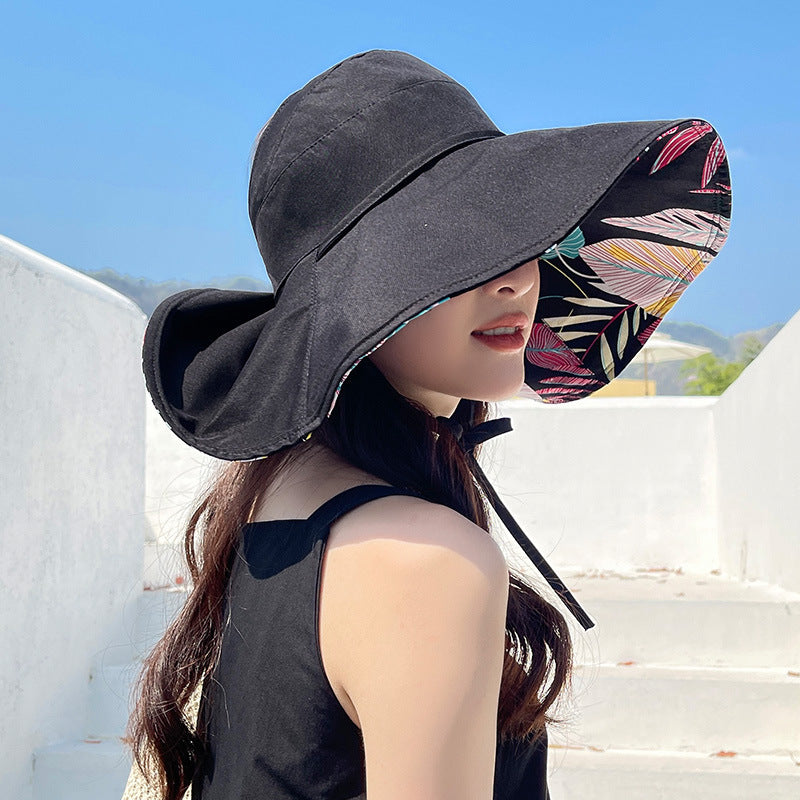 Women's UPF 50+ Foldable Open-Top Wide Brim Sun Hat