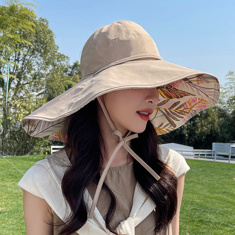 Women's UPF 50+ Foldable Open-Top Wide Brim Sun Hat