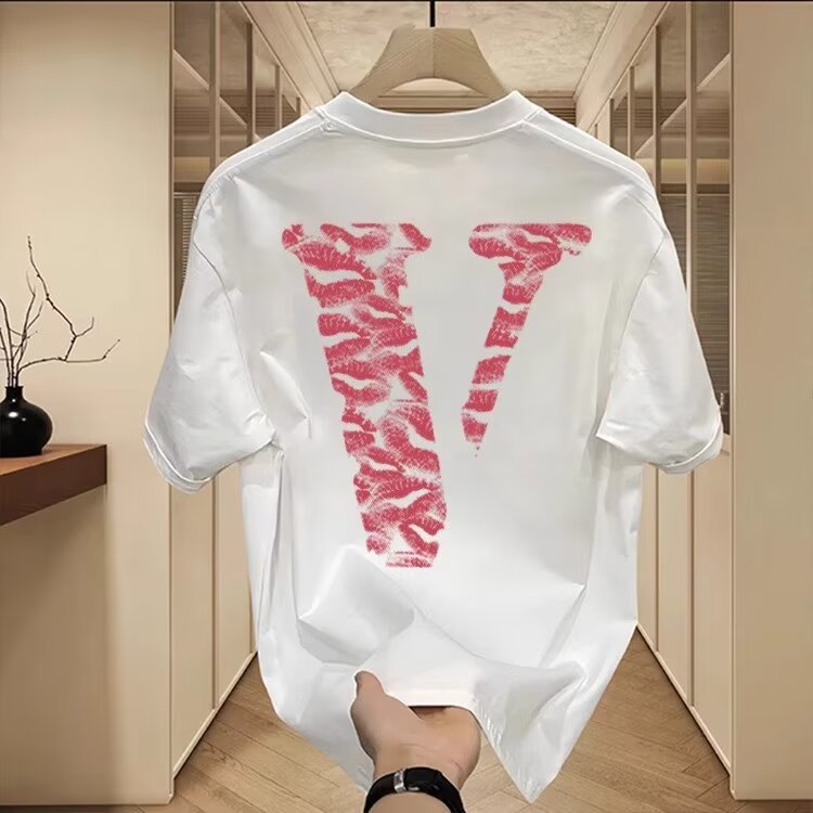 Men's Heavy Cotton Graphic Print T-Shirt Casual Crew Neck