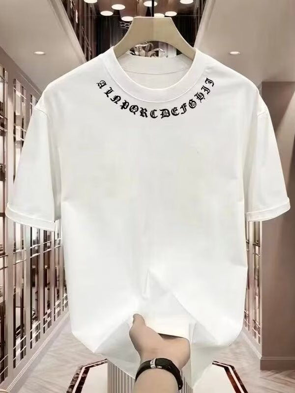 Men's Korean Style Loose Fit Short Sleeve T-Shirt Casual Summer