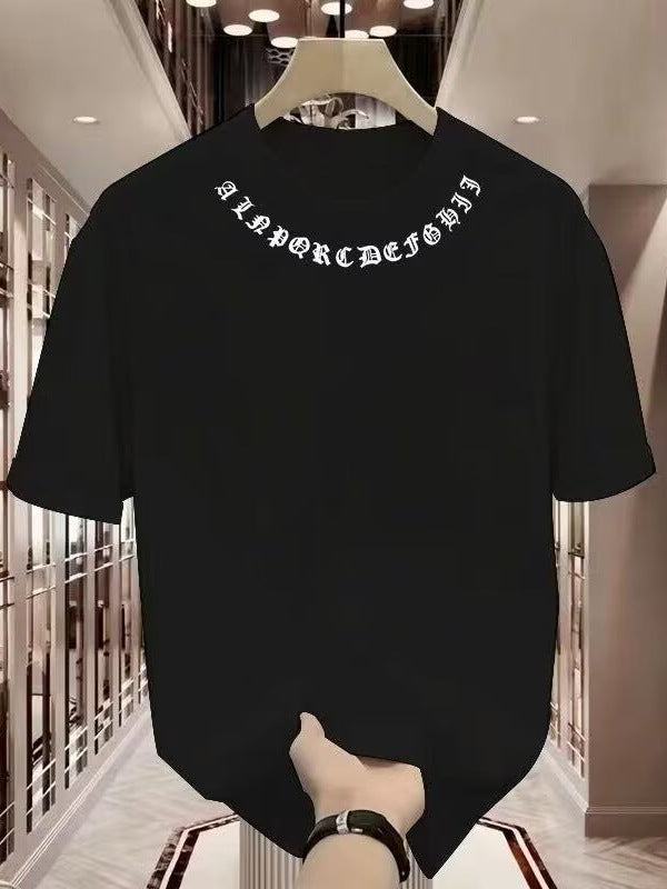 Men's Korean Style Loose Fit Short Sleeve T-Shirt Casual Summer