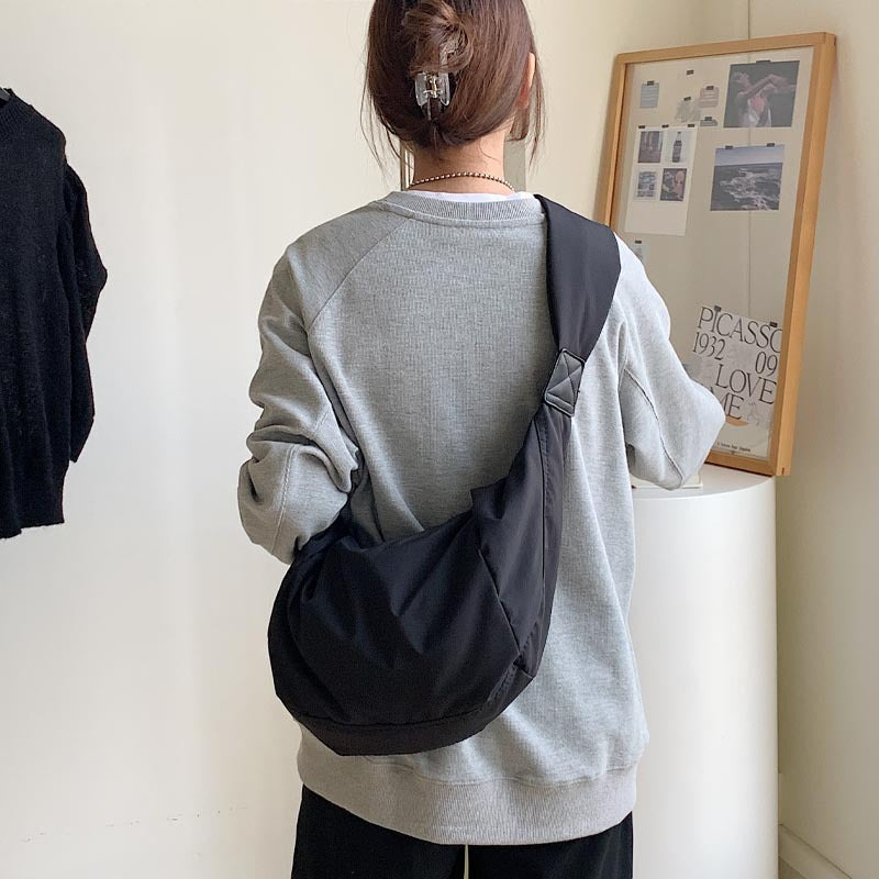 Waterproof Nylon Dumpling Crossbody Shoulder Bag for Women