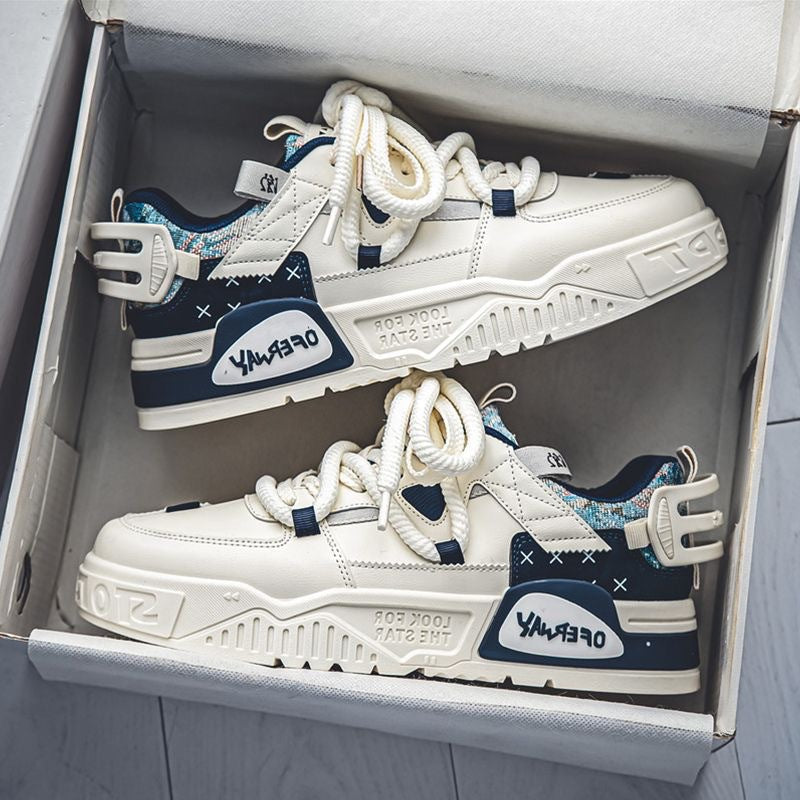Men's Breathable Mesh White Casual Sneakers Versatile Sports