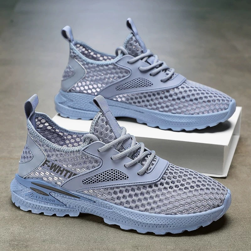 Men's Cut-Out Mesh Breathable Casual Sneakers Soft Sole Shoes