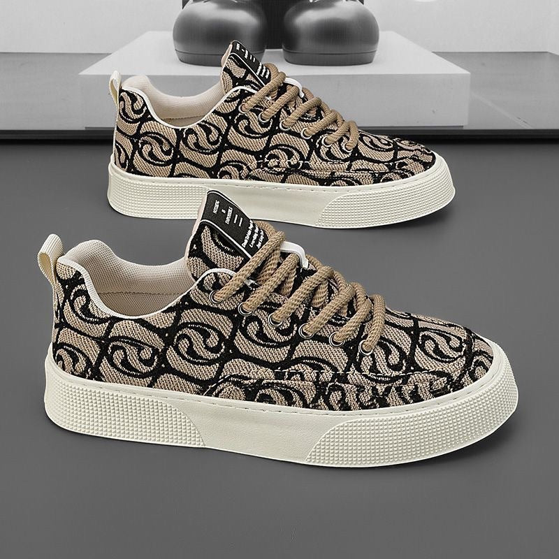 Men's Breathable Canvas Casual Sneakers All-Match Skate Shoes