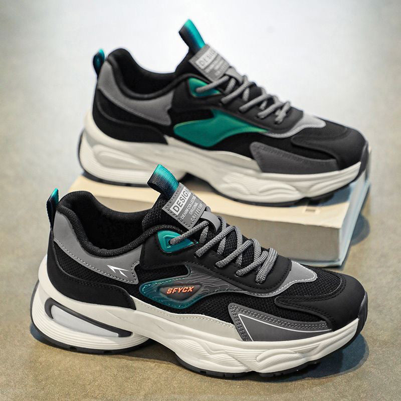 Men's Breathable Mesh Thick-Soled Casual Dad Sneakers Sports