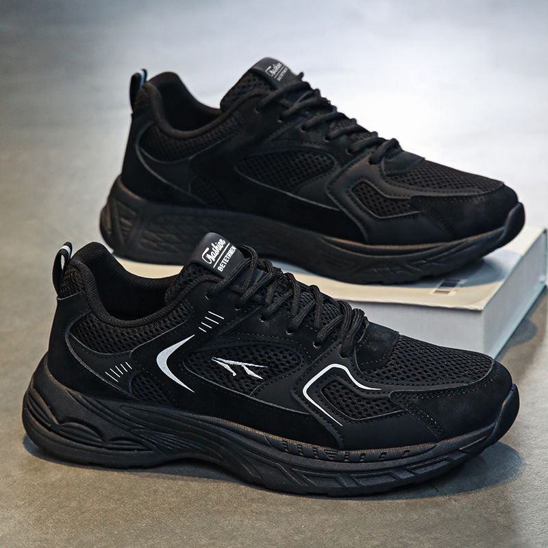 Men's Breathable Mesh Platform Casual Sneakers All-Match Shoes