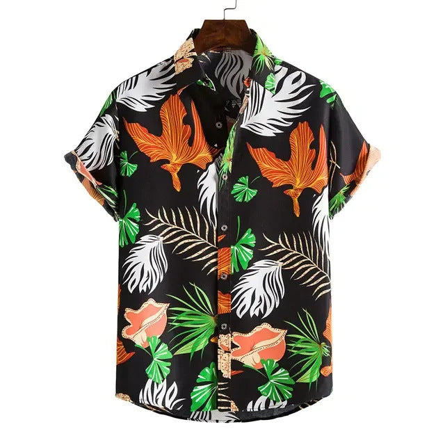 Men's 3D Printed Short Sleeve Hawaiian Summer Casual Shirt