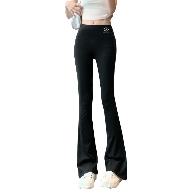 Plus Size Flared Yoga Pants Women Stretch Shark Leggings
