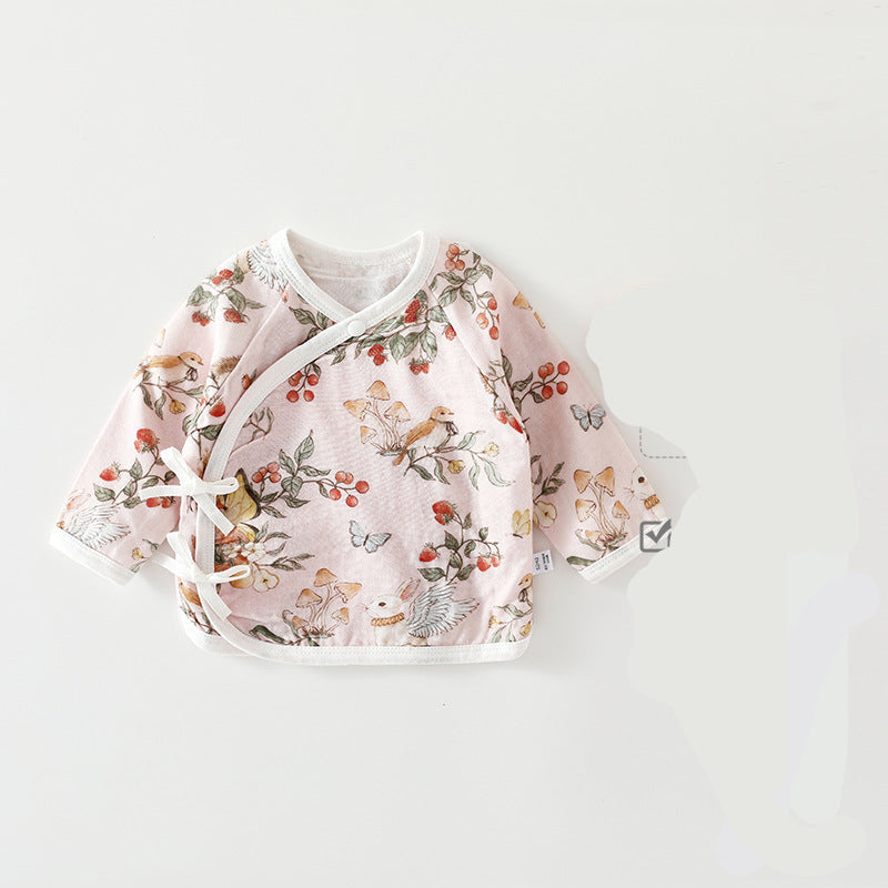 Newborn Breathable Gauze Half-Back Summer Shirt