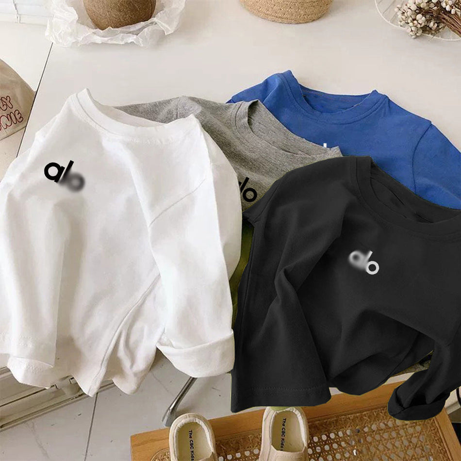 Kids' Cotton Long Sleeve Casual Base Layer T-Shirt