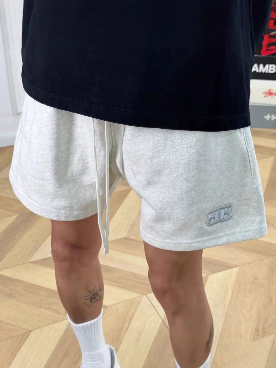 Unisex American Style Embroidered Casual Mid-Length Shorts Loose