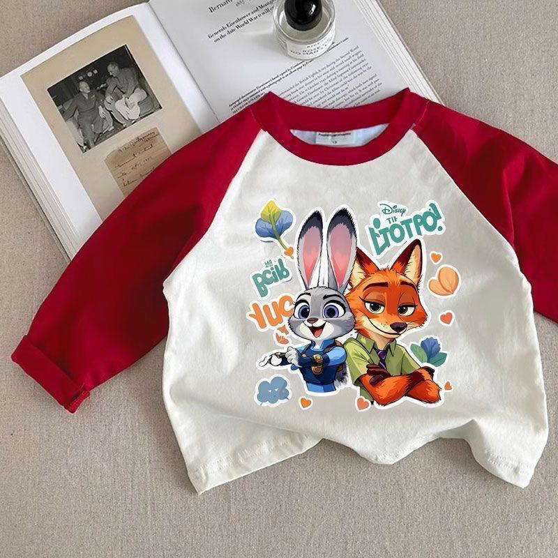 Kids' Cotton Raglan Color Block Long Sleeve T-Shirt