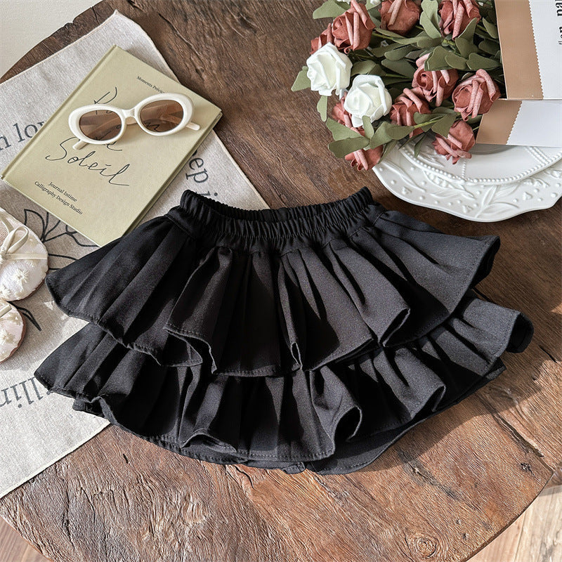 Girls' Layered Ruffle Skort for Everyday Wear