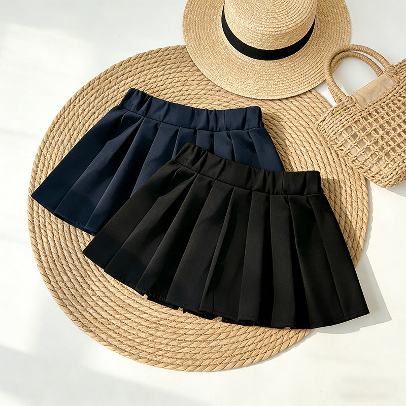 Girls' Pleated Skort for Spring and Summer
