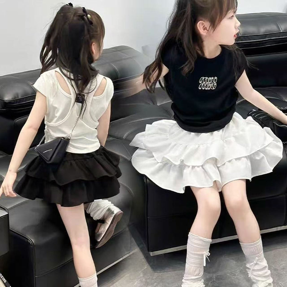 Girls' Bubble Hem Layered Tutu Skirt