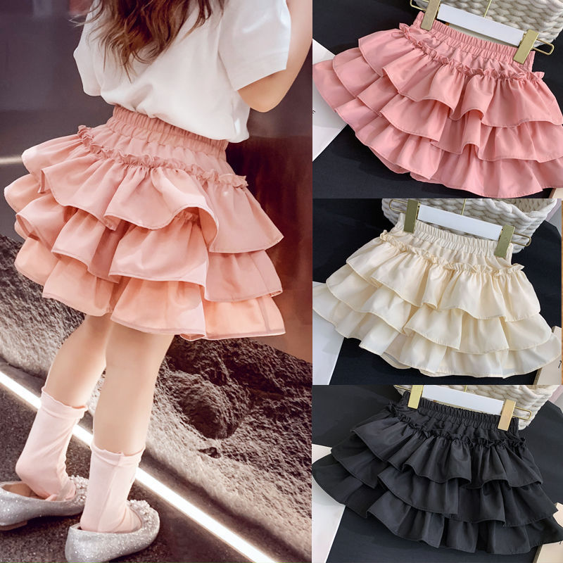 Girls' Layered Tutu Cake Skirt