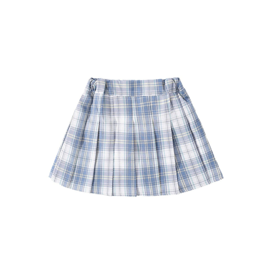 Girls' Plaid JK Uniform Pleated Skirt