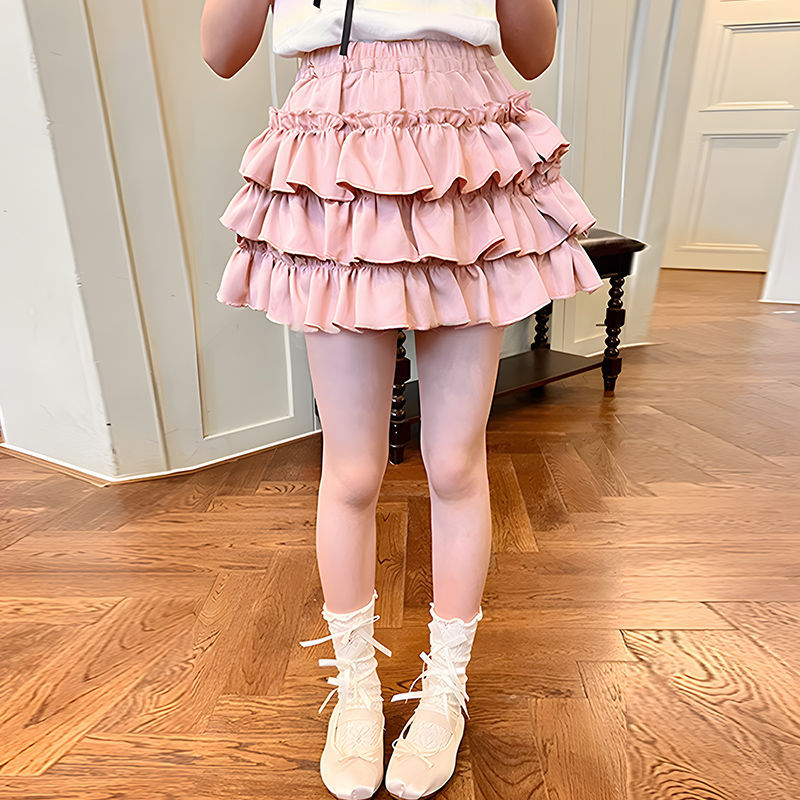 Girls' Layered Cake A-Line Summer Skirt