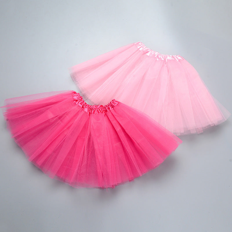 Girls' Mesh Tutu Ballet Dance Skirt