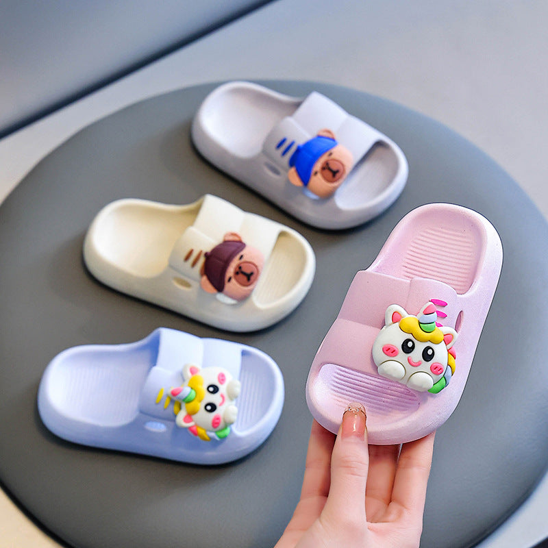 Kids' Cartoon Non-Slip Soft Sole Bath Slippers