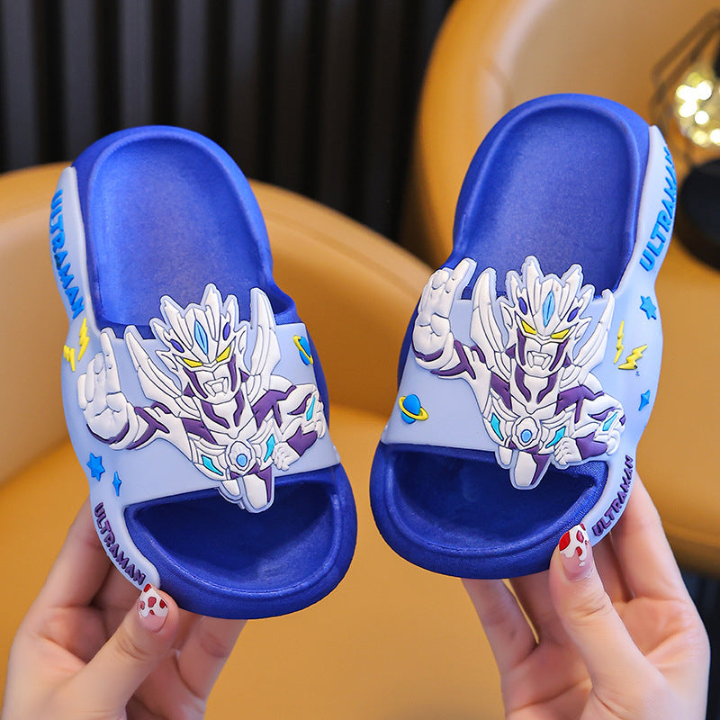 Boys' Cartoon Soft Sole Non-Slip Bath Slippers